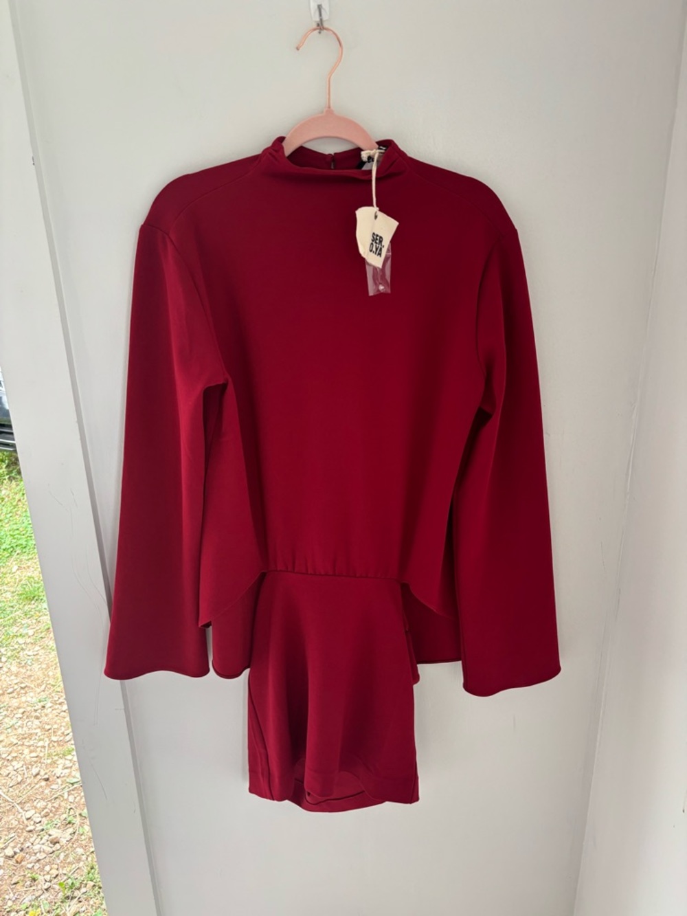 NWT SER.O.YA XS Mave Red Open-Back Blazer Mini Dress - Picture 3 of 4